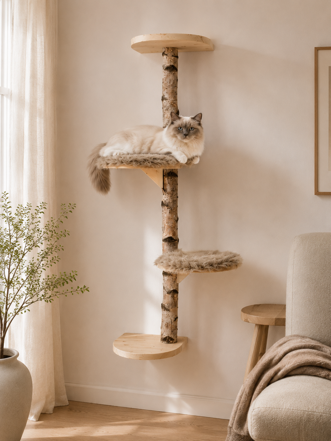 Muurkrabpaal Burmees 135 cm - Afbeelding 3